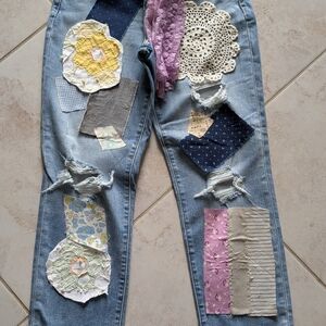 Artistic Blue Straight Leg Distressed DAZE Jeans